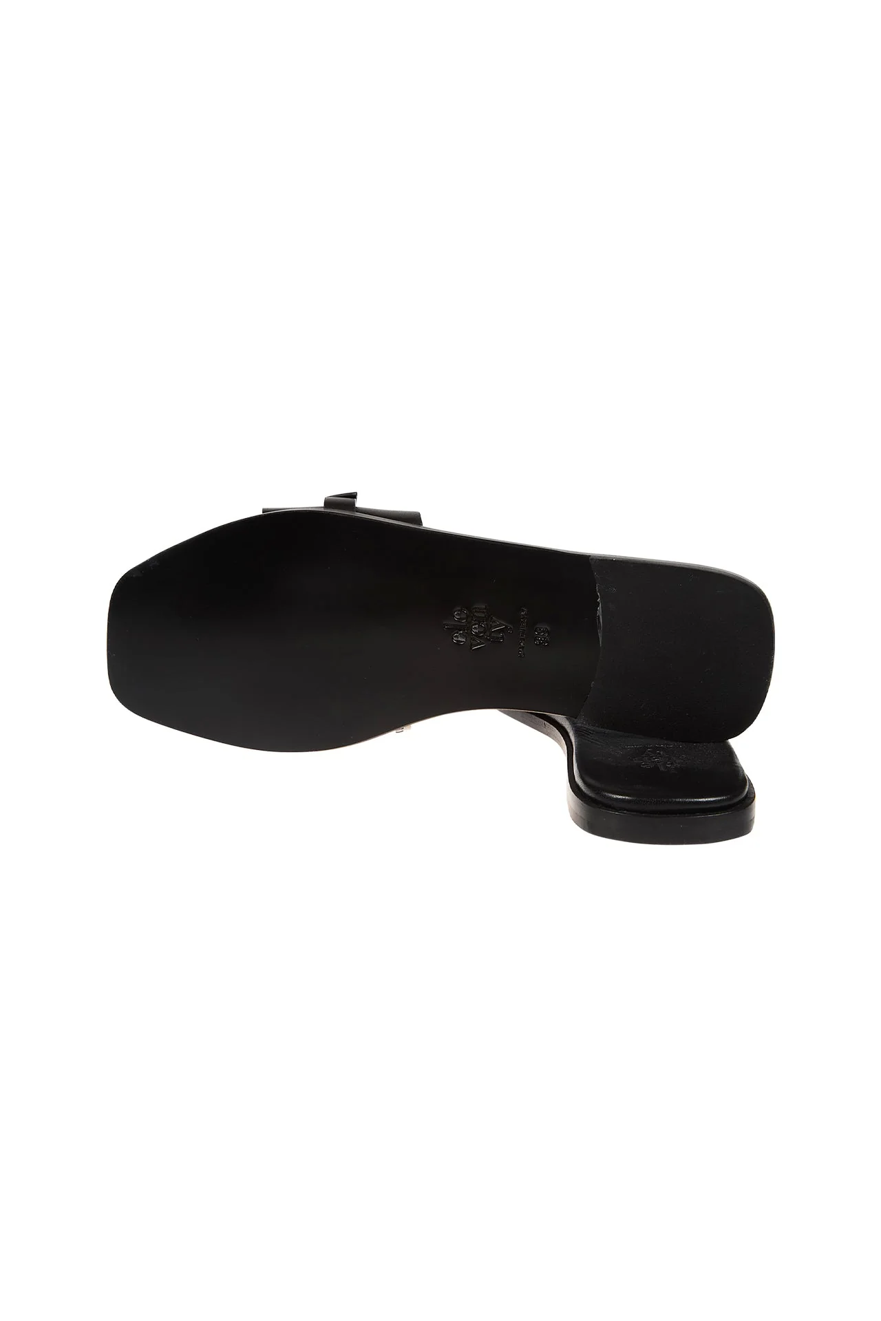 Women's Nappa Leather Flat Slides with Micro-Studs | Eleventy - Image 3
