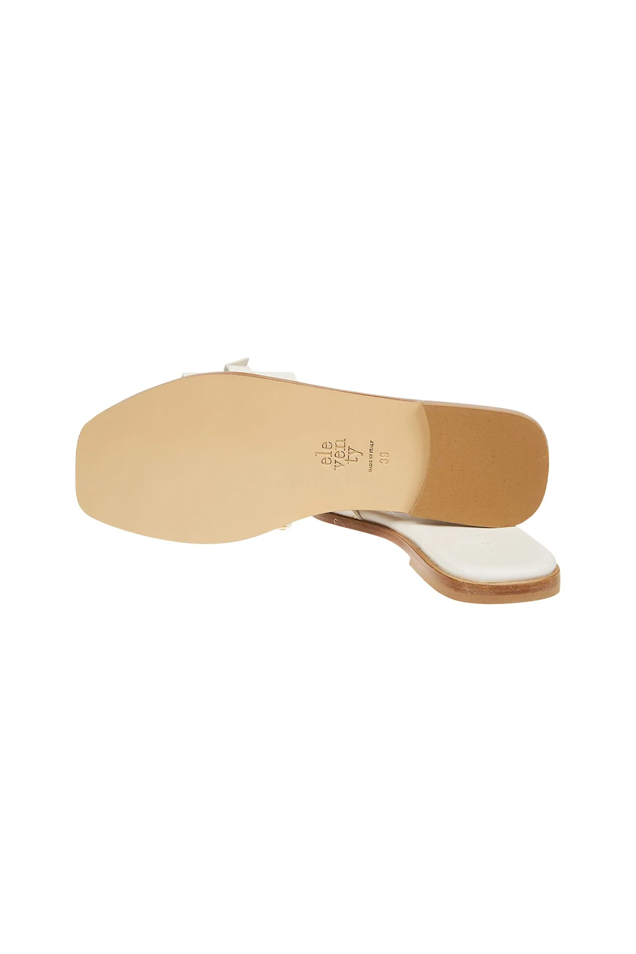 Women's Nappa Leather Flat Slides with Micro-Studs | Eleventy - Image 6