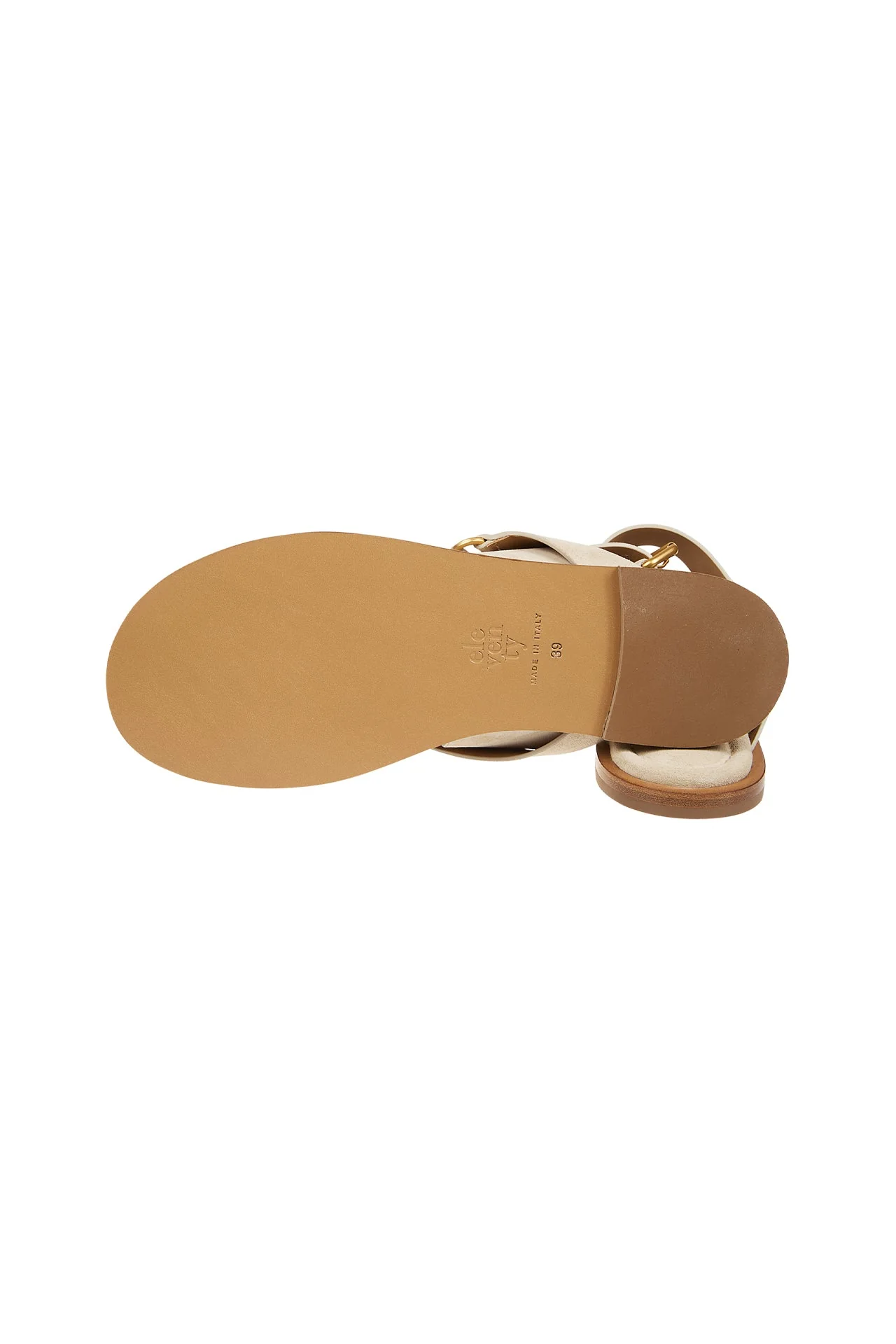 Women's Flat Suede Sandals with Buckle Straps | Eleventy - Image 3