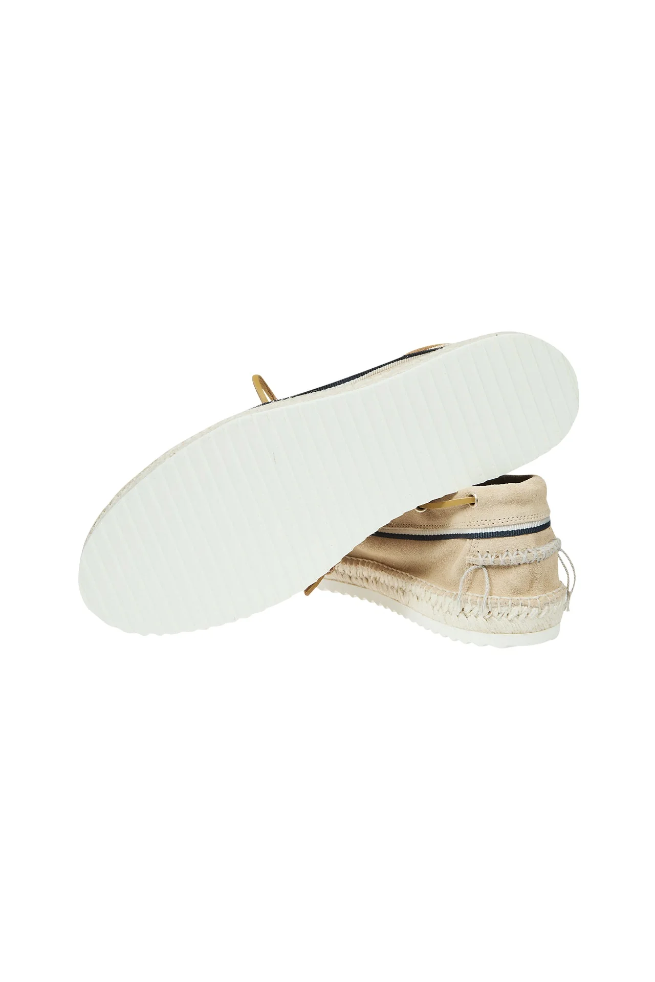Men's Suede Calfskin Leather Boat Shoe Espadrilles | Eleventy - Image 3
