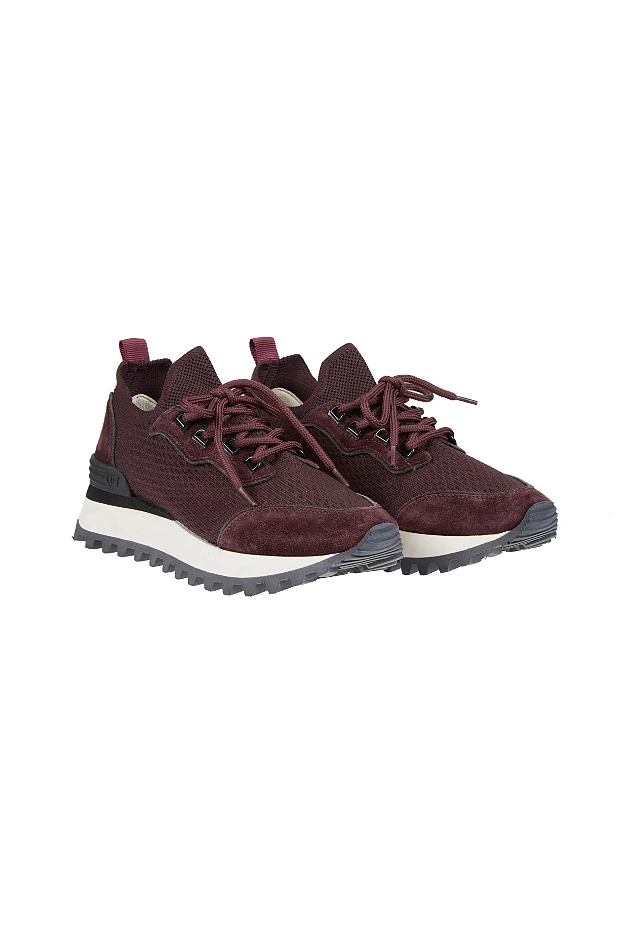 KNITTED AND LEATHER SNEAKERS - Image 5