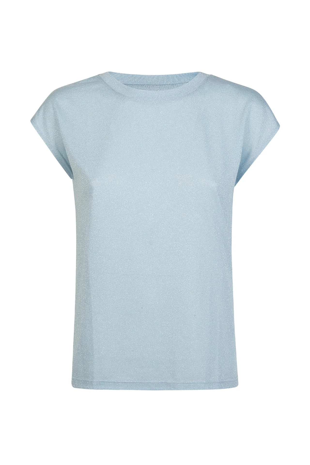 Women's Metallic Jersey Sleeveless Crew Neck T-Shirt | Eleventy - Image 2