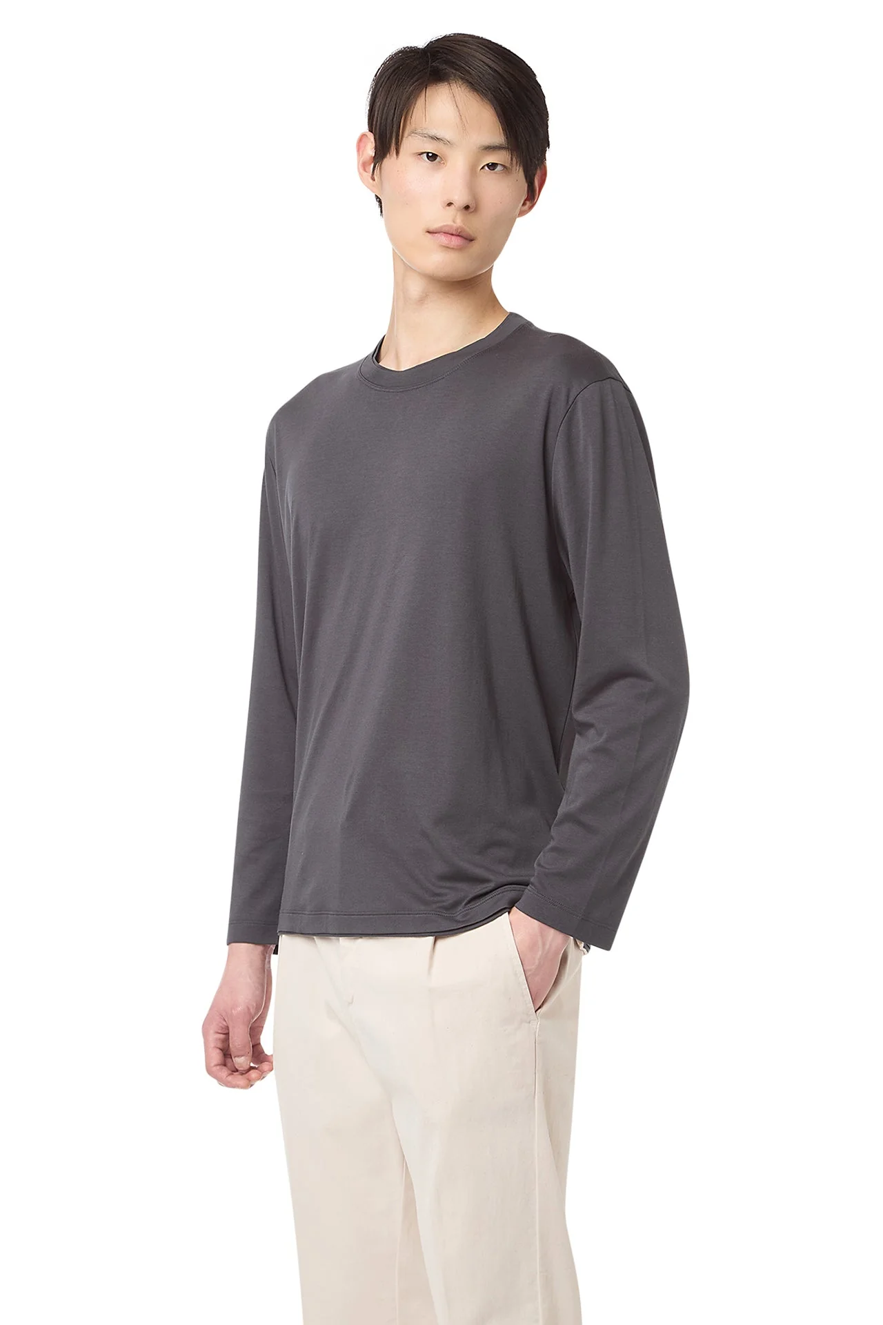 MODAL COTTON CREW NECK T-SHIRT - Image 2
