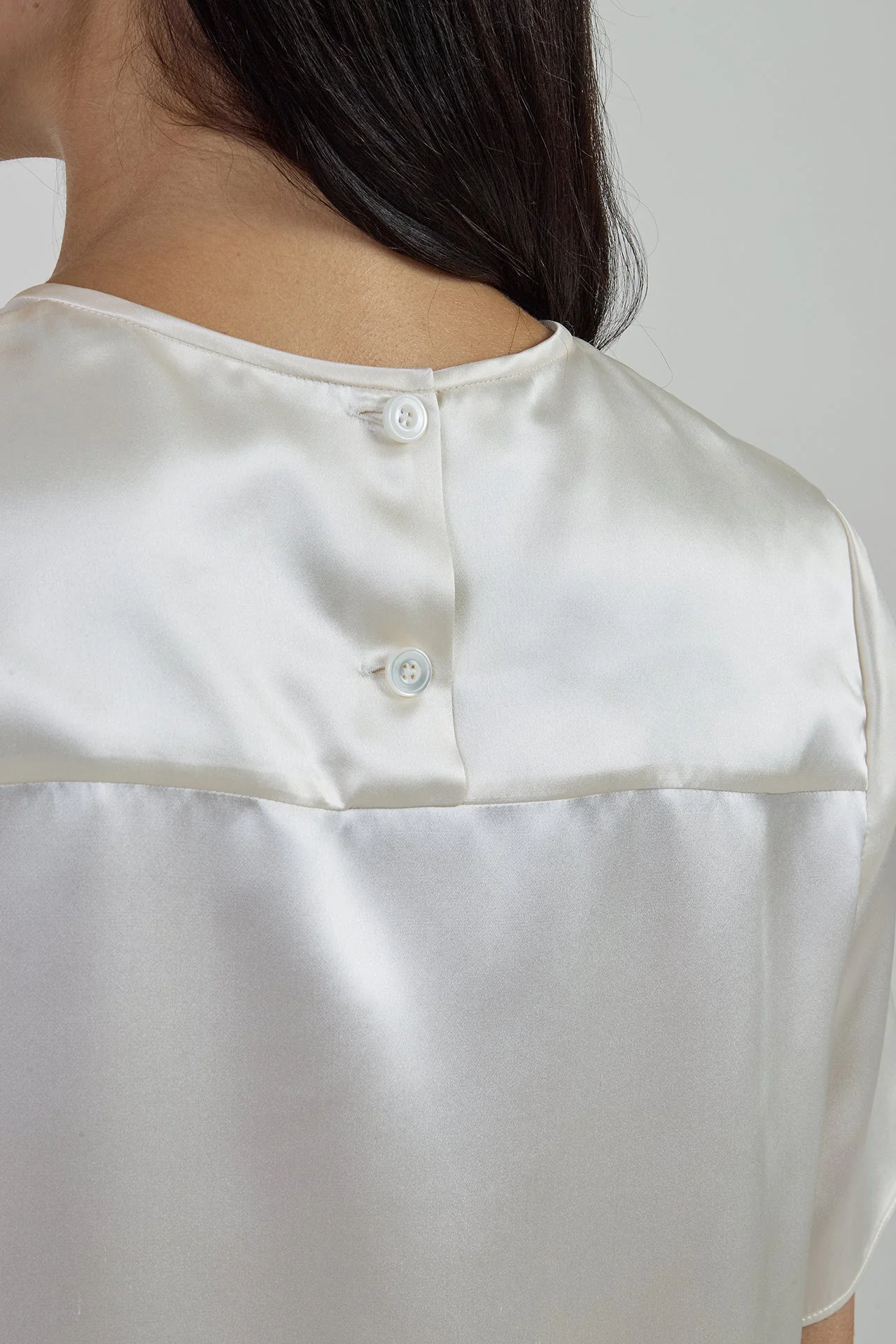Women's Short Sleeve Crew Neck Double Silk T-Shirt | Eleventy - Image 8