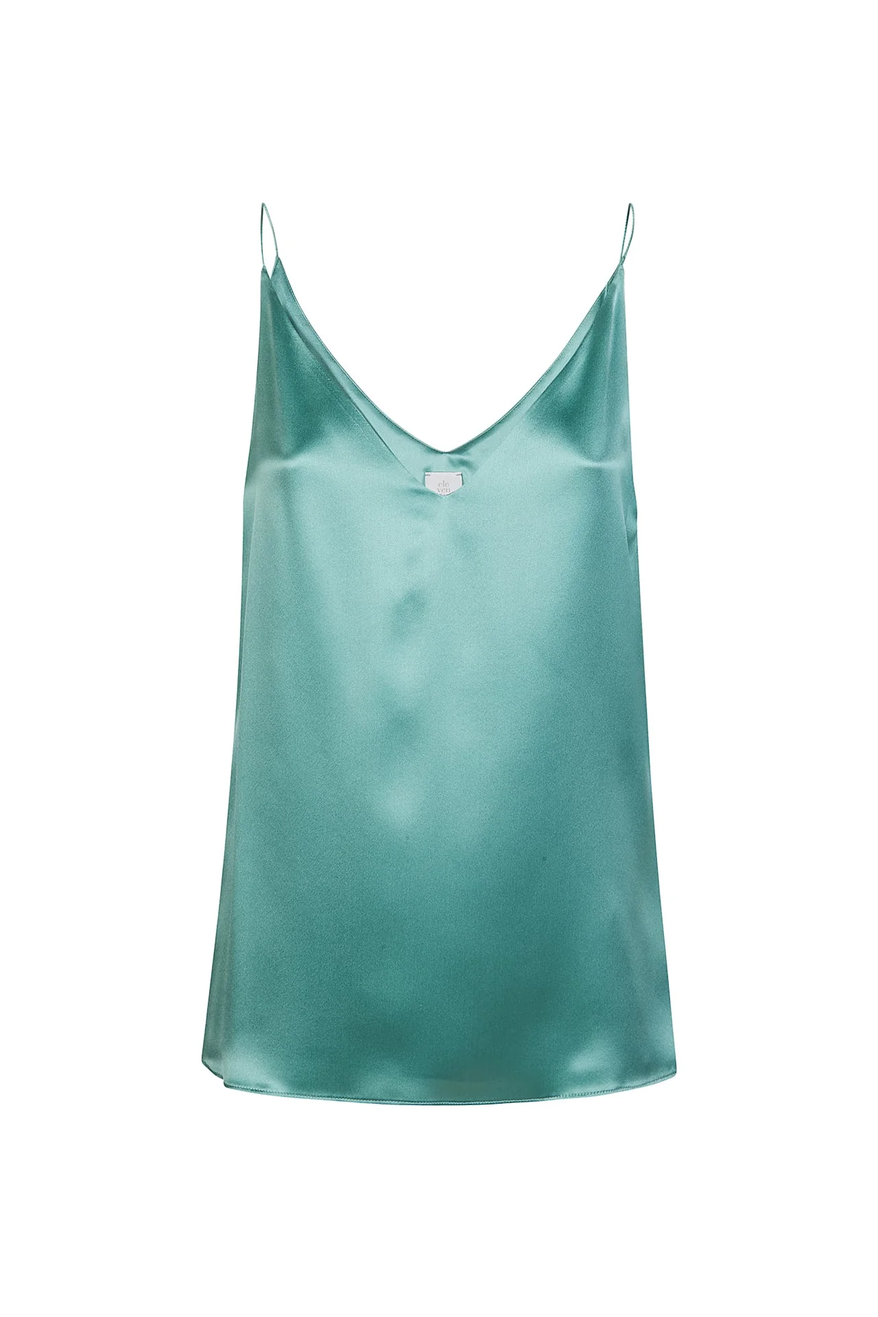 Premium Women's V-Neck Double Silk Satin Camisole | Eleventy - Image 5