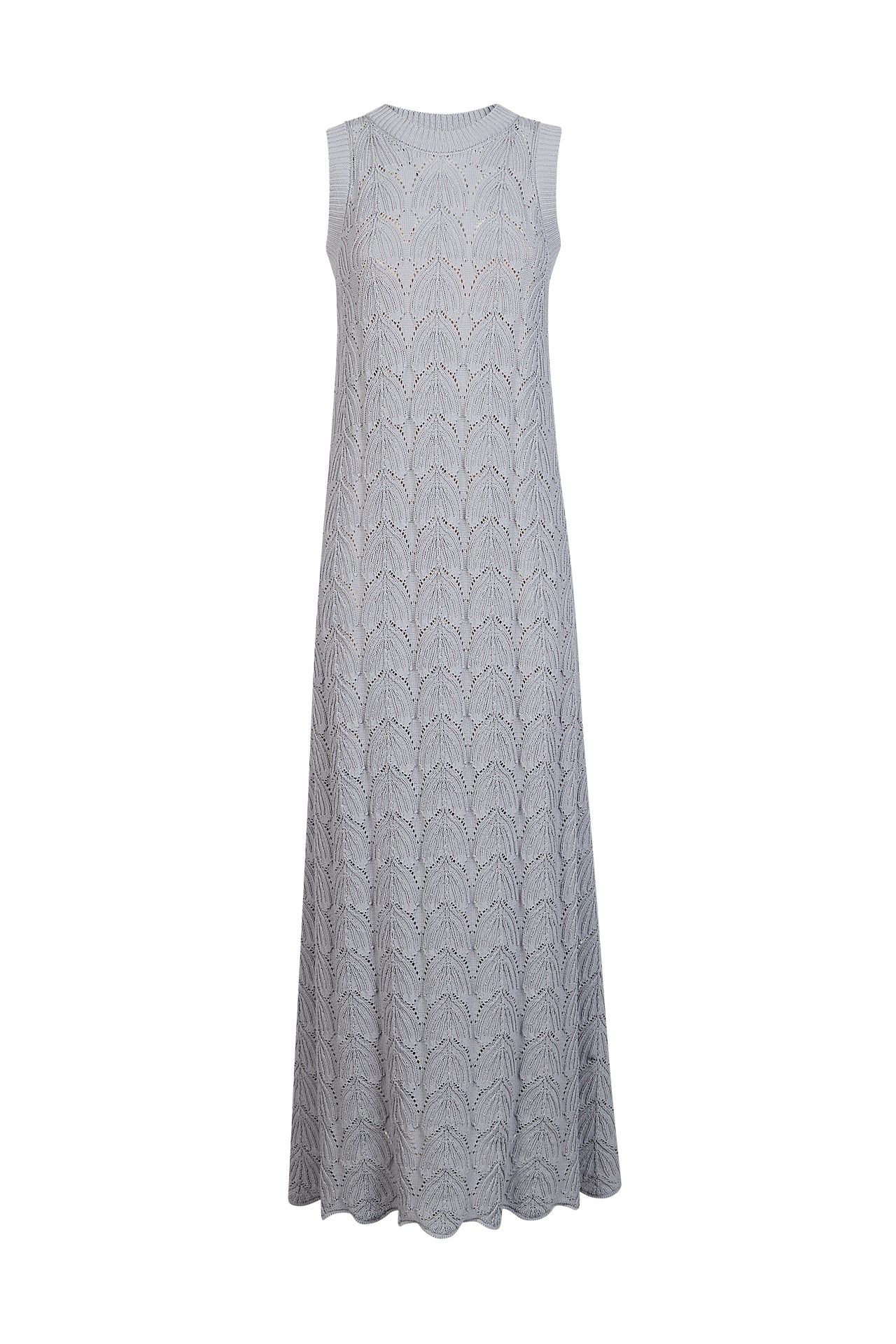 Women's Sleeveless Cotton Cordonnet Knit Dress | Eleventy - Image 6