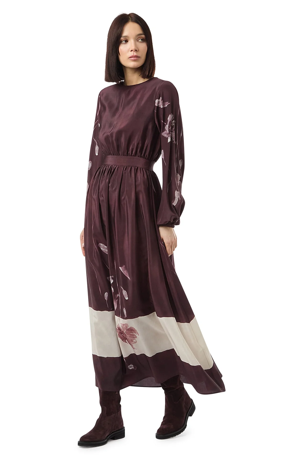 PRINTED LONG SLEEVE DRESS - Image 3