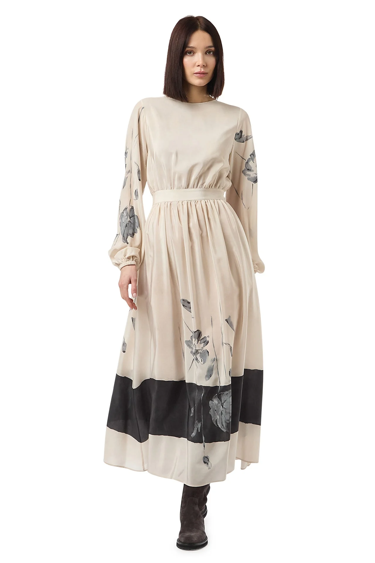 PRINTED LONG SLEEVE DRESS - Image 6