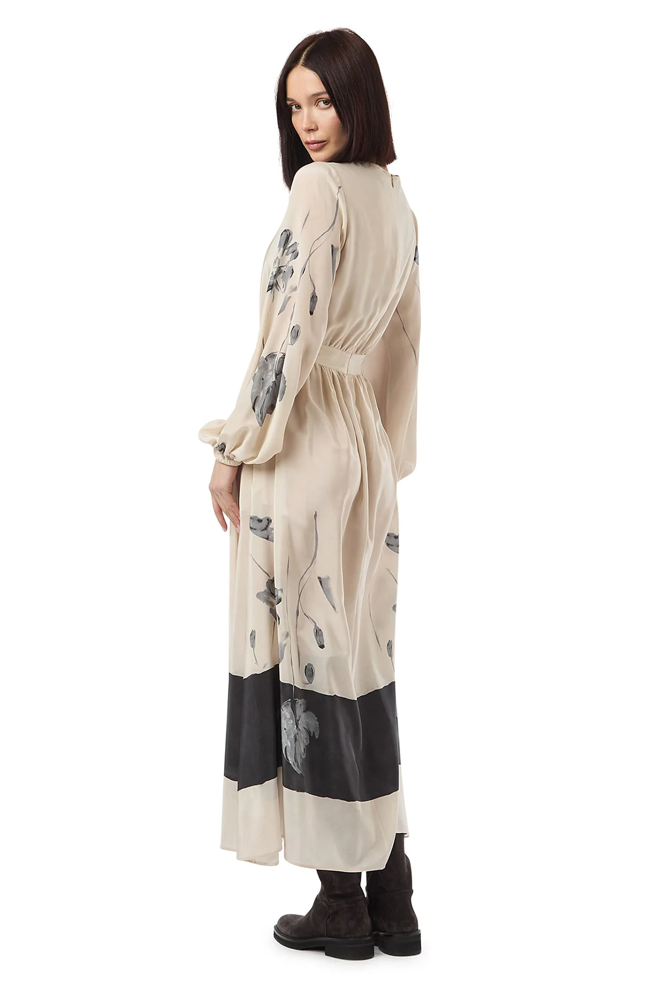 PRINTED LONG SLEEVE DRESS - Image 8