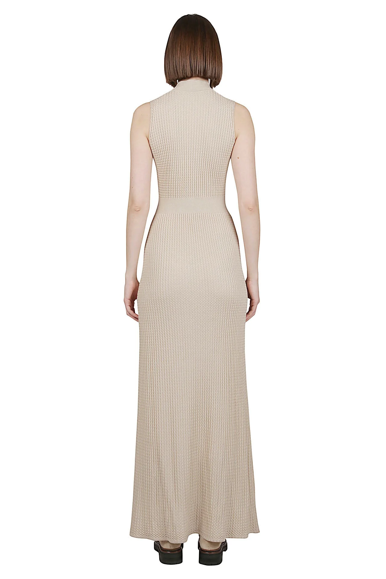 SILK VISCOSE + NYLON DRESS - Image 3